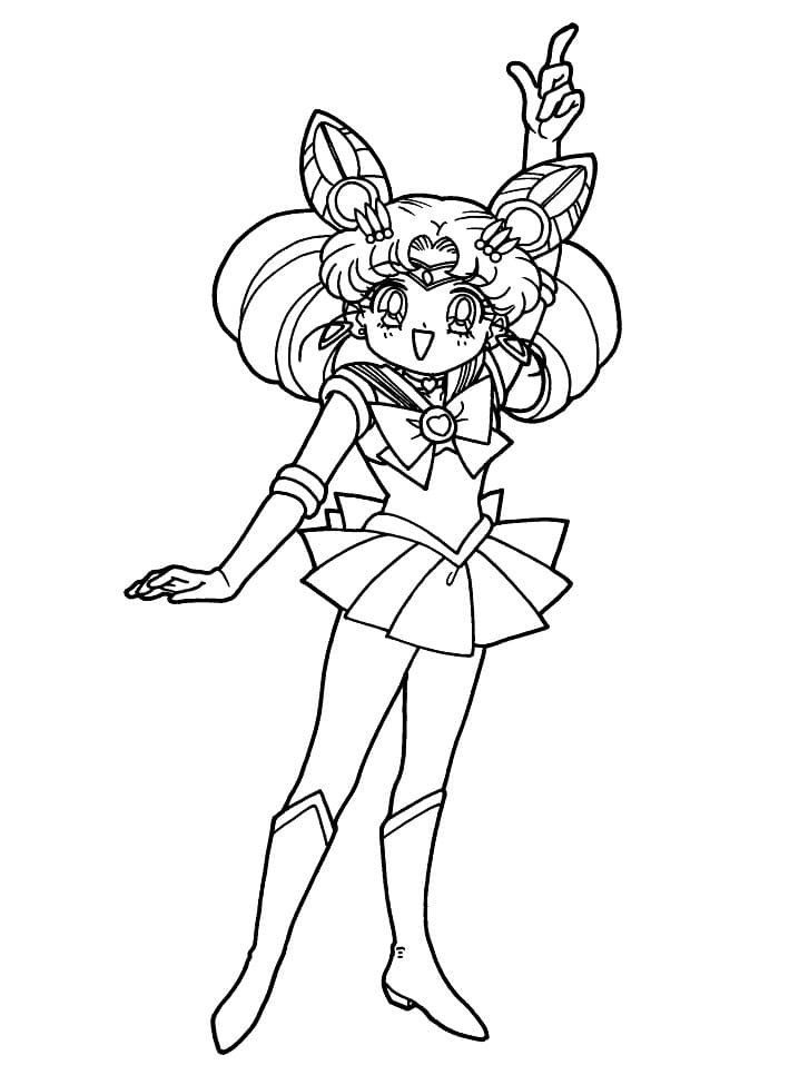 사랑스러운 치비우사 coloring page