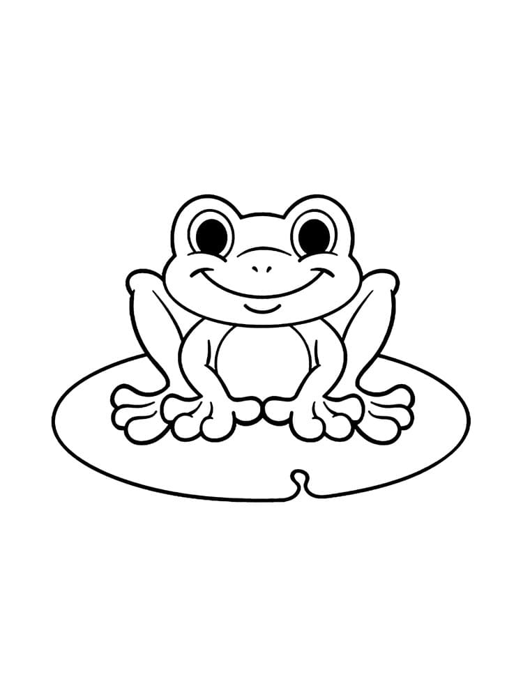 사랑스러운 개구리 인쇄 가능 coloring page