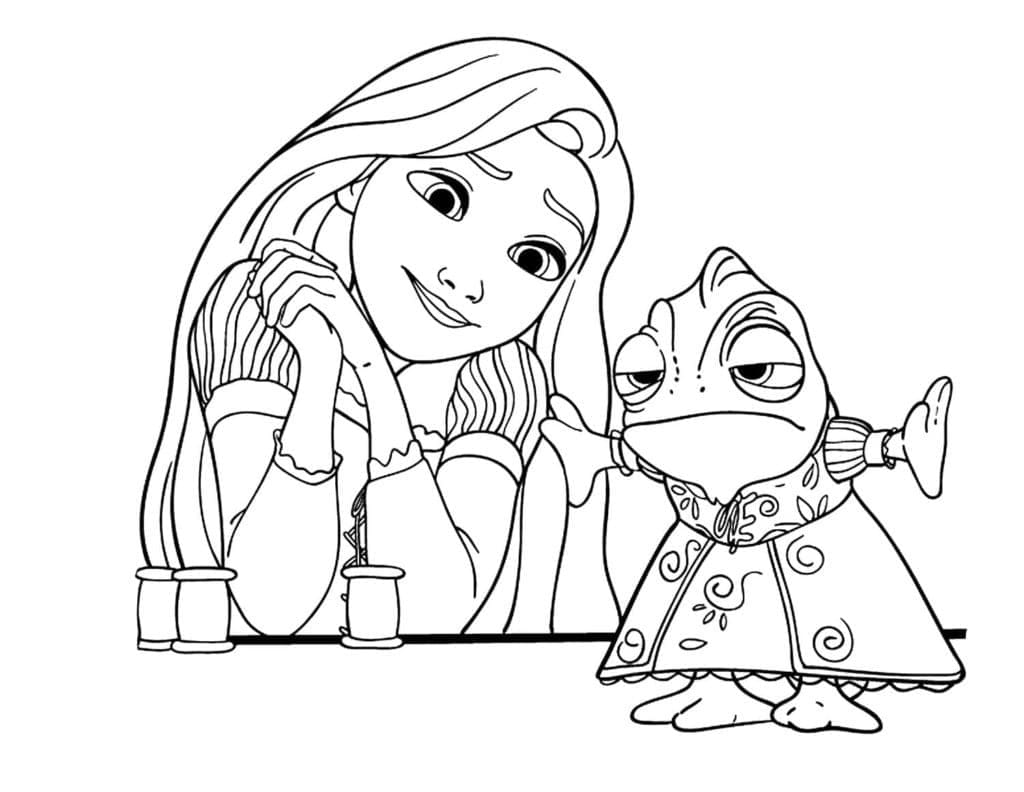 사랑스러운 라푼젤 공주 coloring page