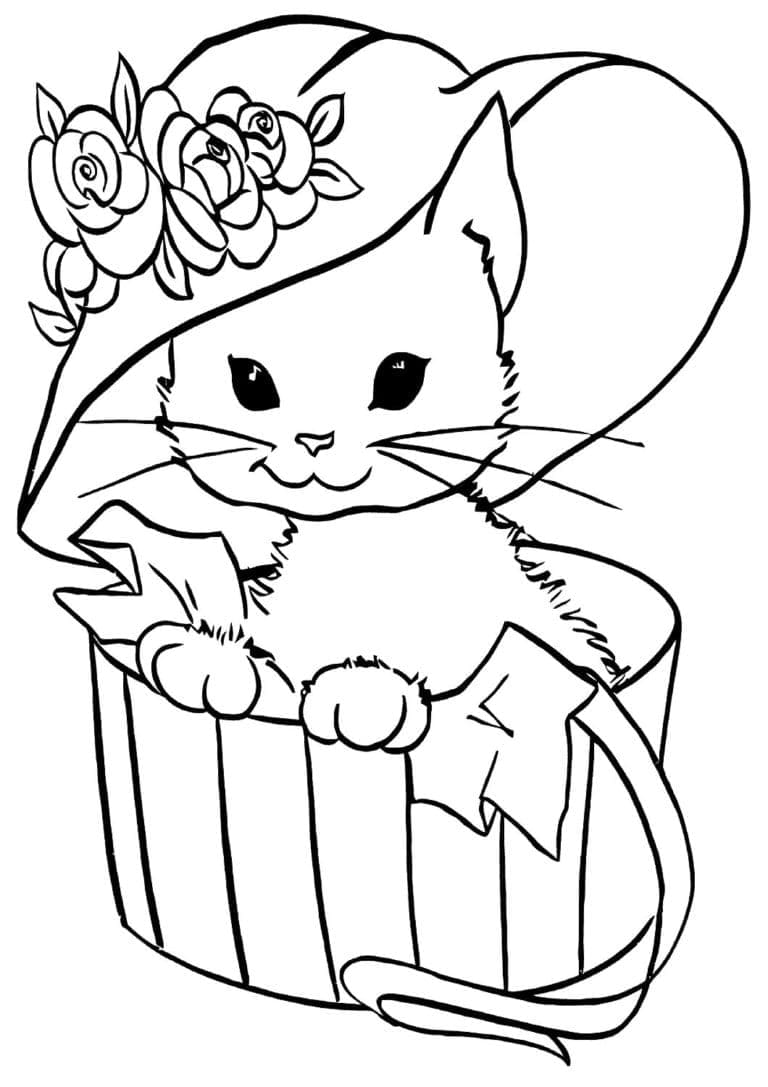 사랑스러운 새끼 고양이 인쇄 가능 coloring page