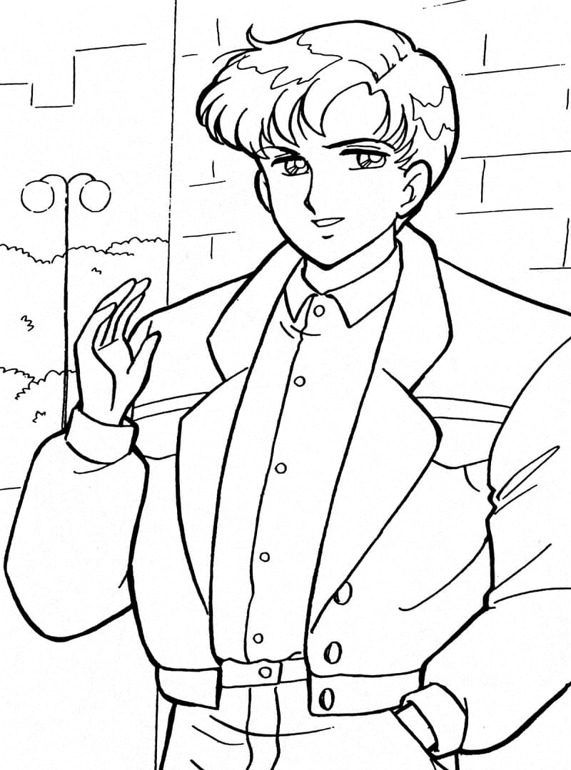 세일러문의 치바 마모루 coloring page