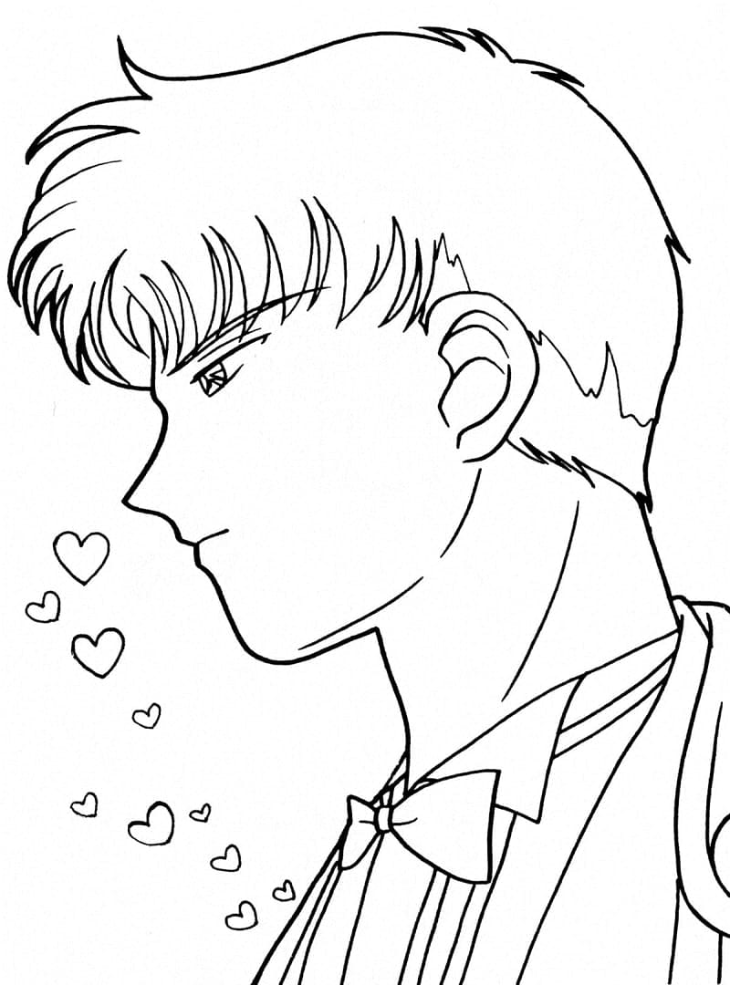 세일러문의 치바 마모루 coloring page