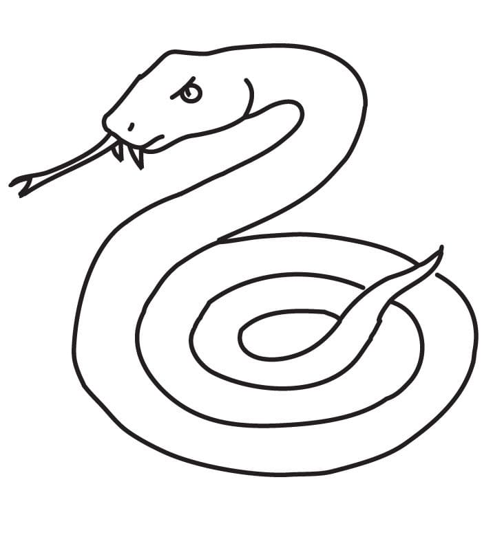 쉬운 뱀 coloring page