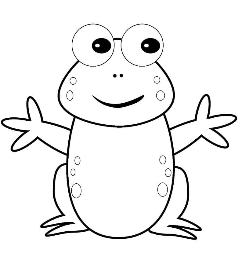 쉬운 개구리 coloring page