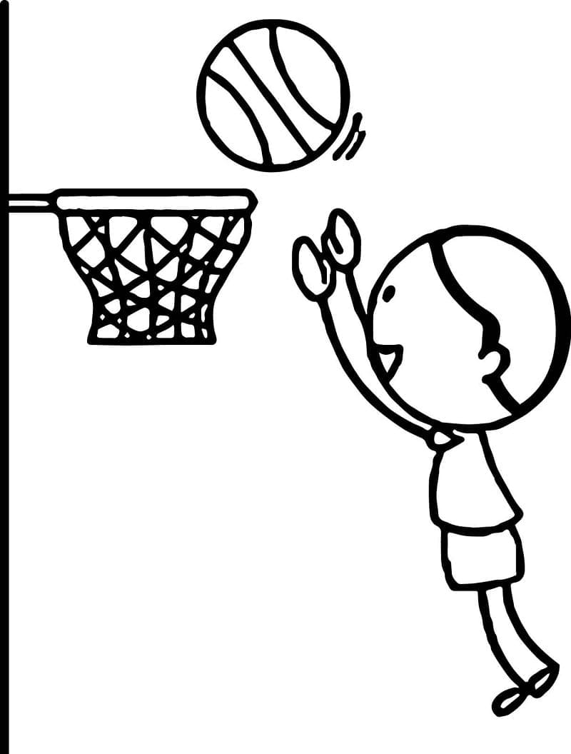 쉬운 농구 선수 coloring page