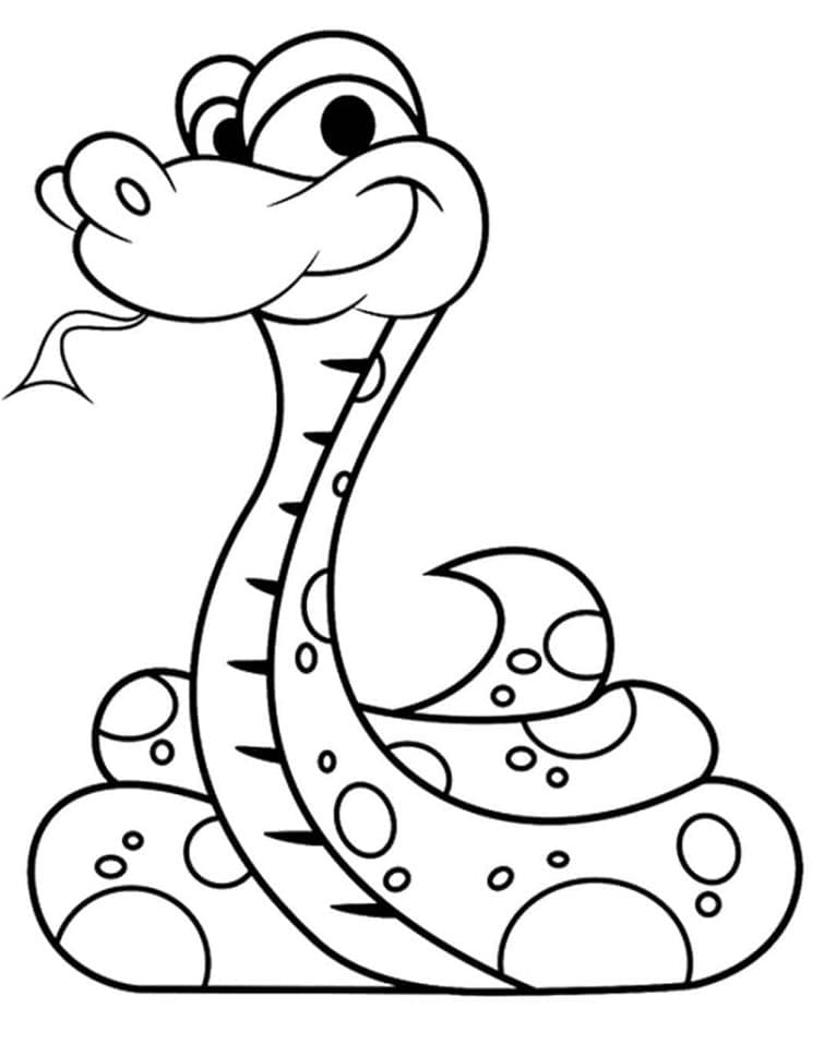 웃는 뱀 coloring page