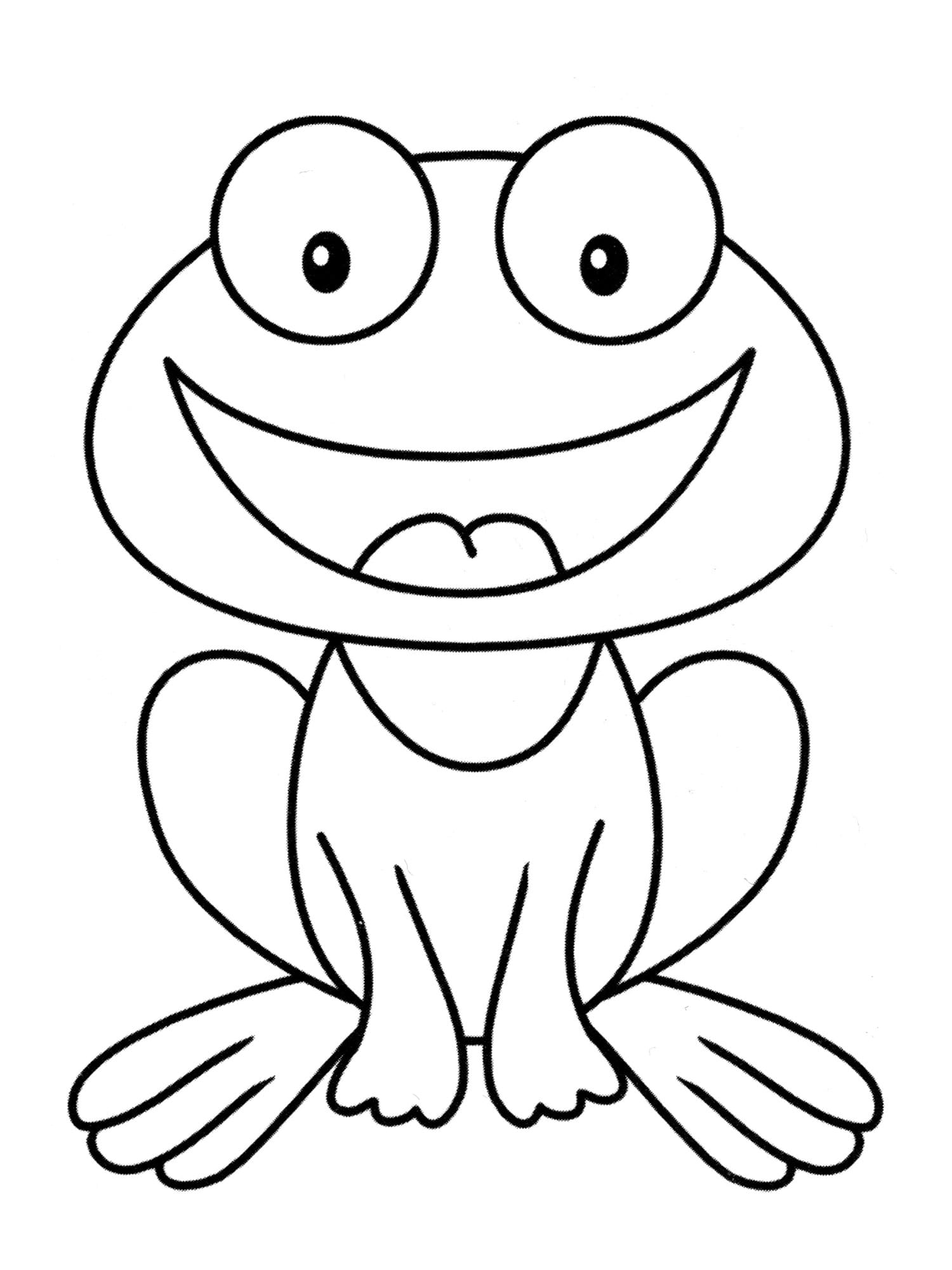 웃는 개구리 coloring page