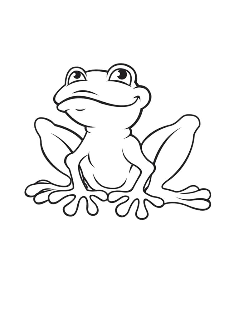 웃는 개구리 인쇄 가능 coloring page
