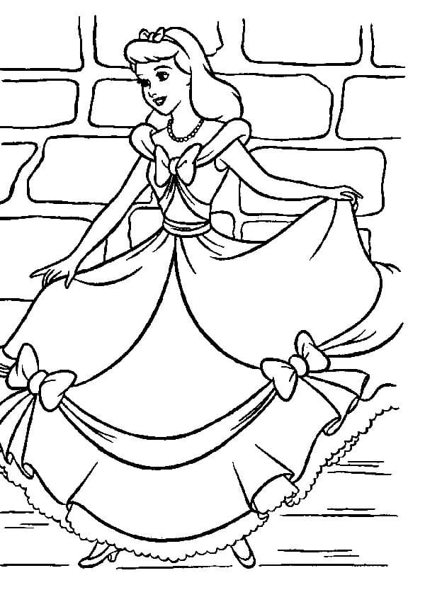 예쁜 공주 신데렐라 coloring page