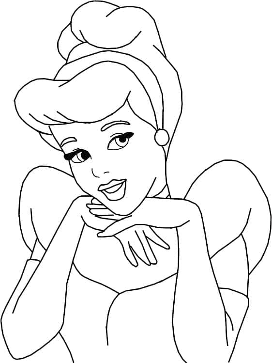 예쁜 신데렐라 이미지 coloring page