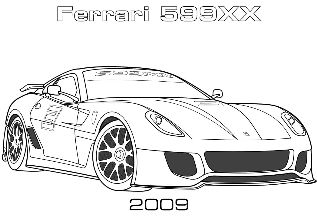 2009 페라리 599XX coloring page