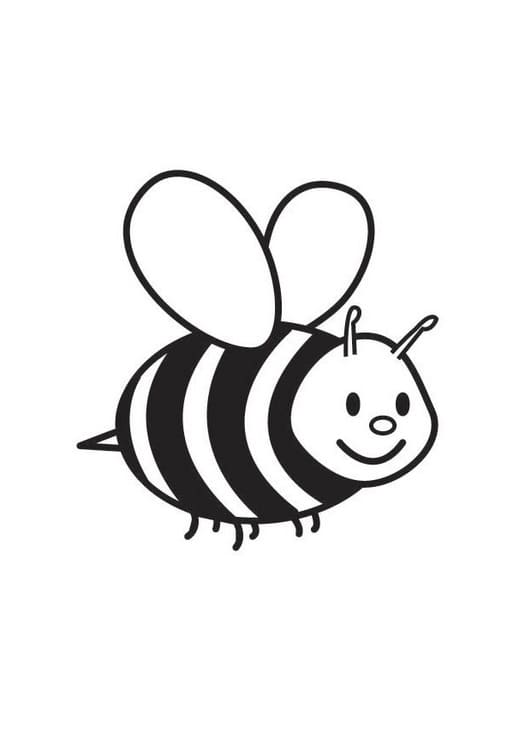 아이들을 위한 귀여운 꿀벌 coloring page