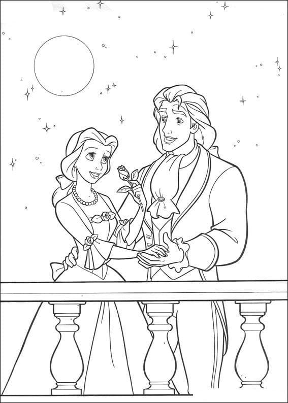 벨과 왕자 coloring page