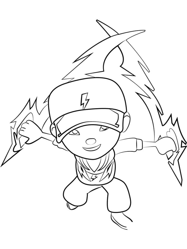 보보이보이 뇌우 coloring page