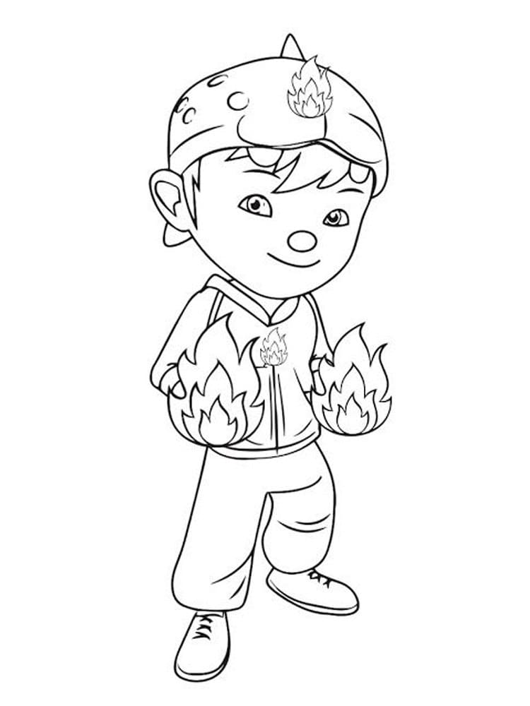 보보이보이 파이어 파워 coloring page