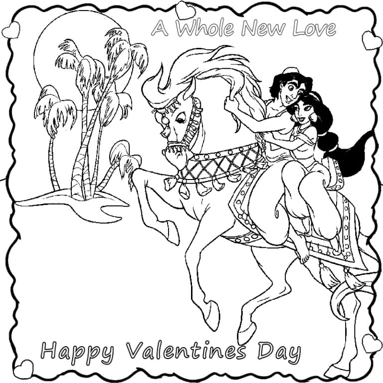 디즈니 발렌타인 카드 coloring page