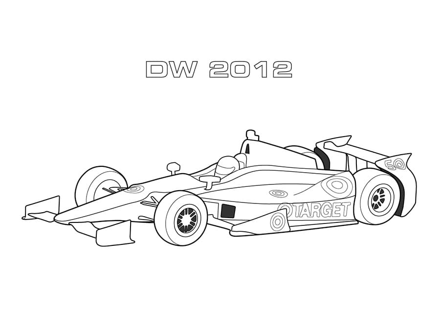 DW 2012 경주용 자동차 coloring page