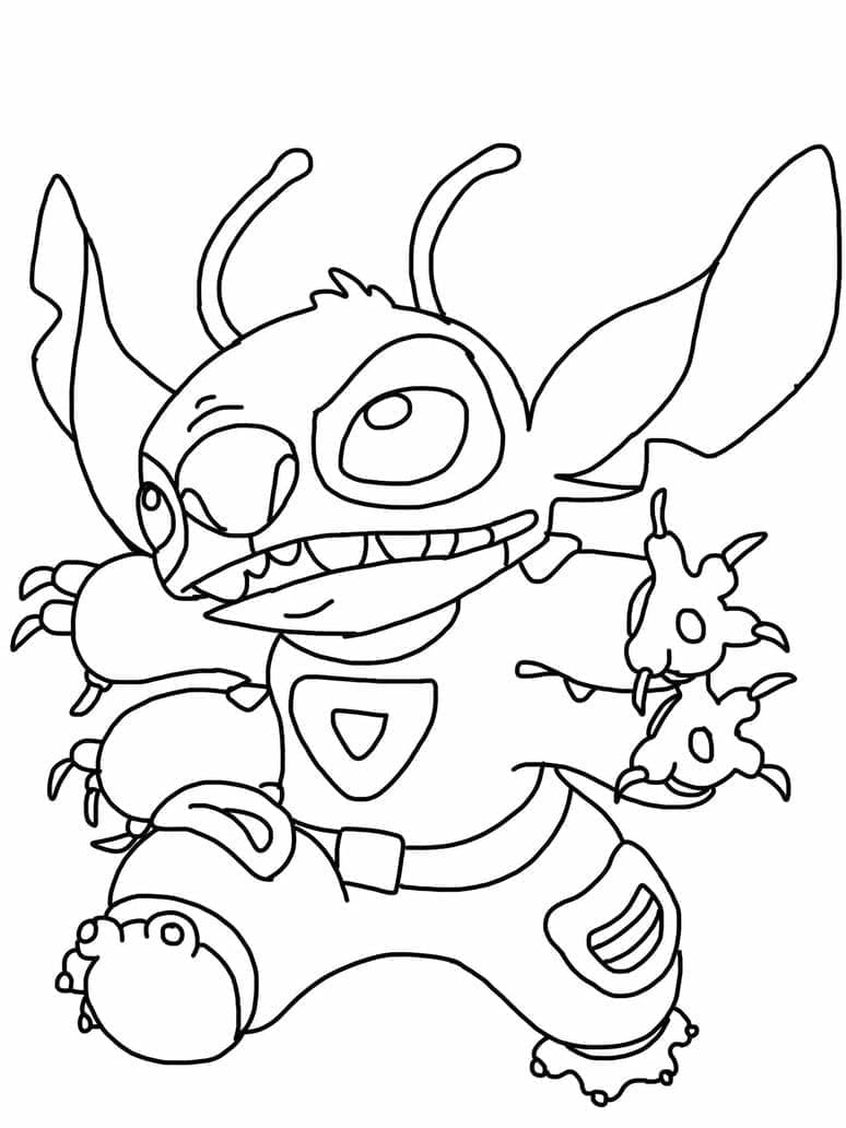 에일리언 스티치 coloring page