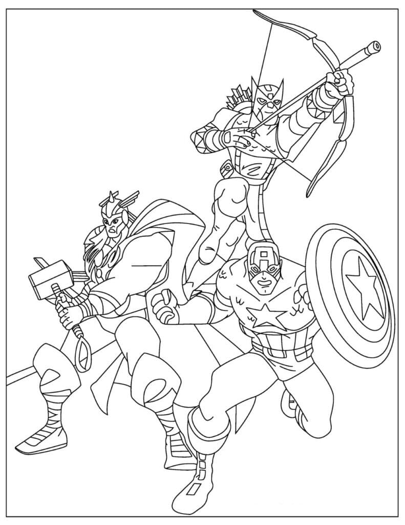 어벤져스 무료 coloring page