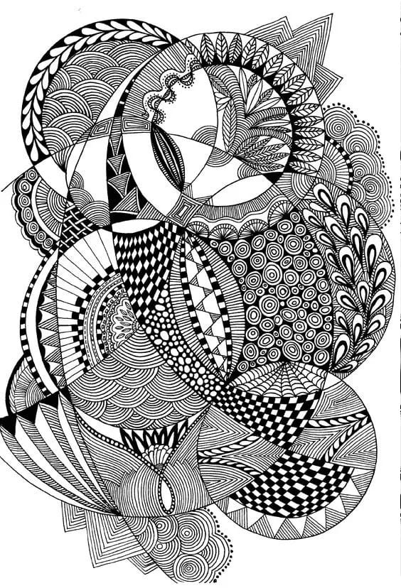 Free Printable Psychedelic coloring page