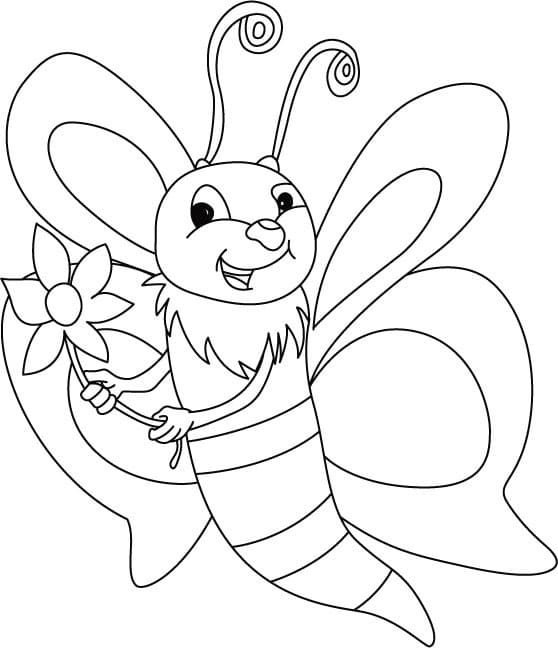 귀여운 꿀벌 인쇄 가능 coloring page