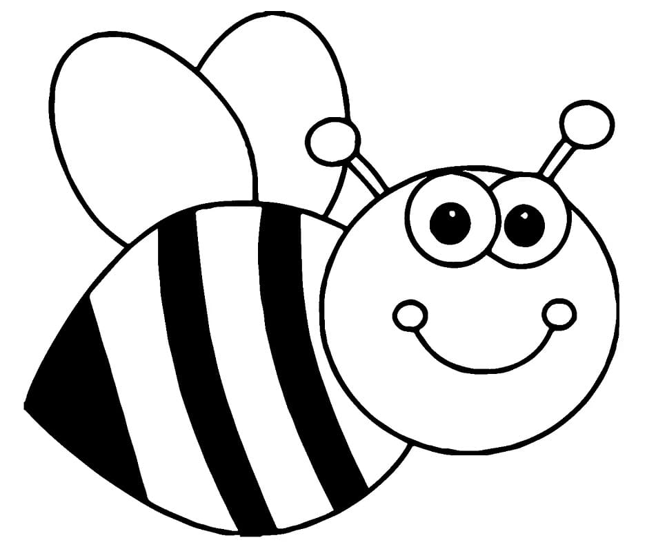 행복한 꿀벌 coloring page