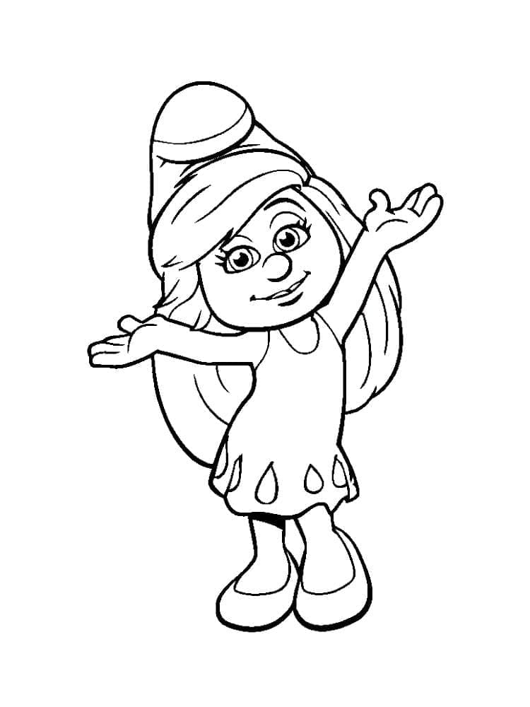 행복한 스머페트 coloring page