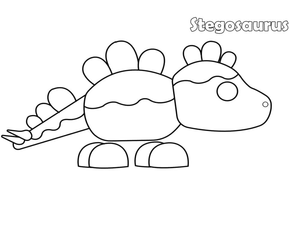 입양하세요의 스테고사우루스 coloring page