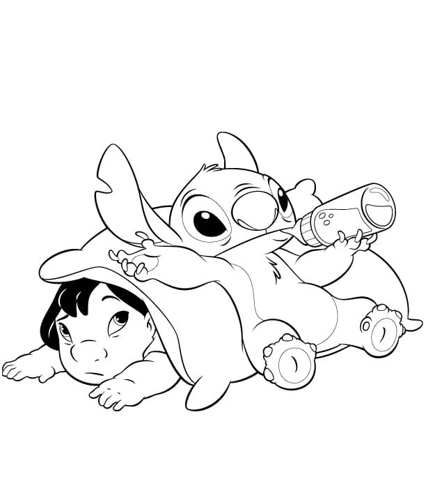 인쇄 가능한 릴로와 스티치 coloring page