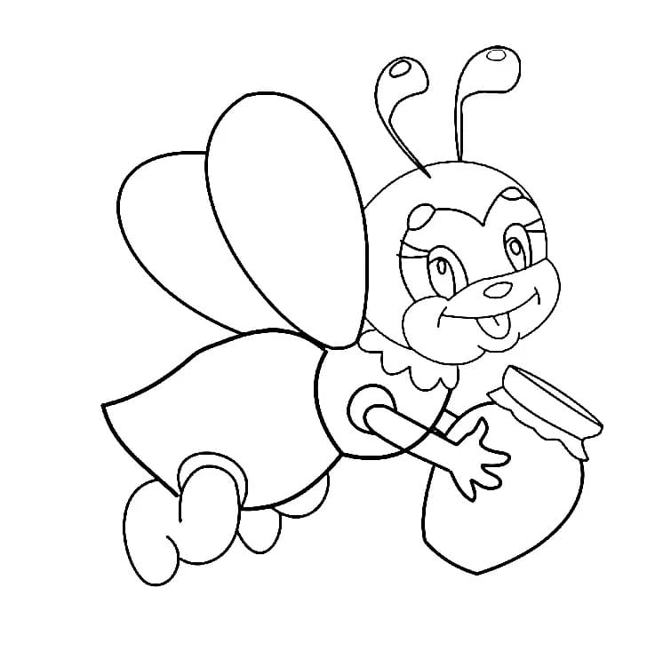 인쇄용 귀여운 꿀벌
