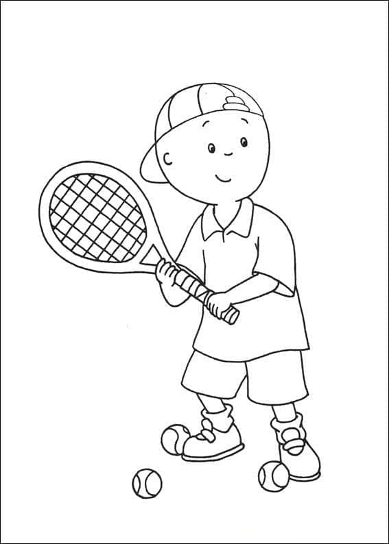 카유가 테니스를 치고 있다 coloring page