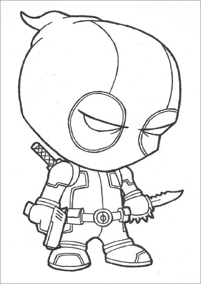 꼬마 데드풀 coloring page