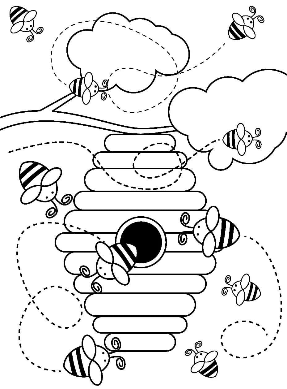 꿀벌 coloring page