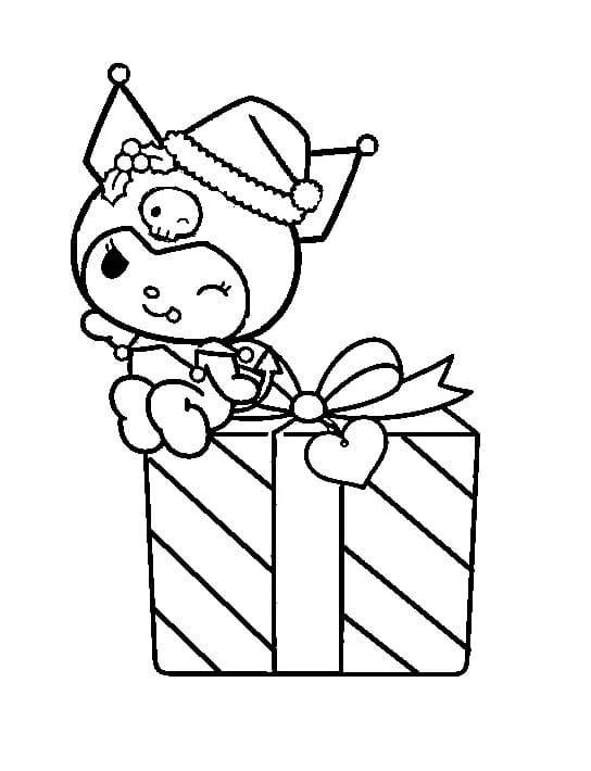 쿠로미와 크리스마스 선물 coloring page