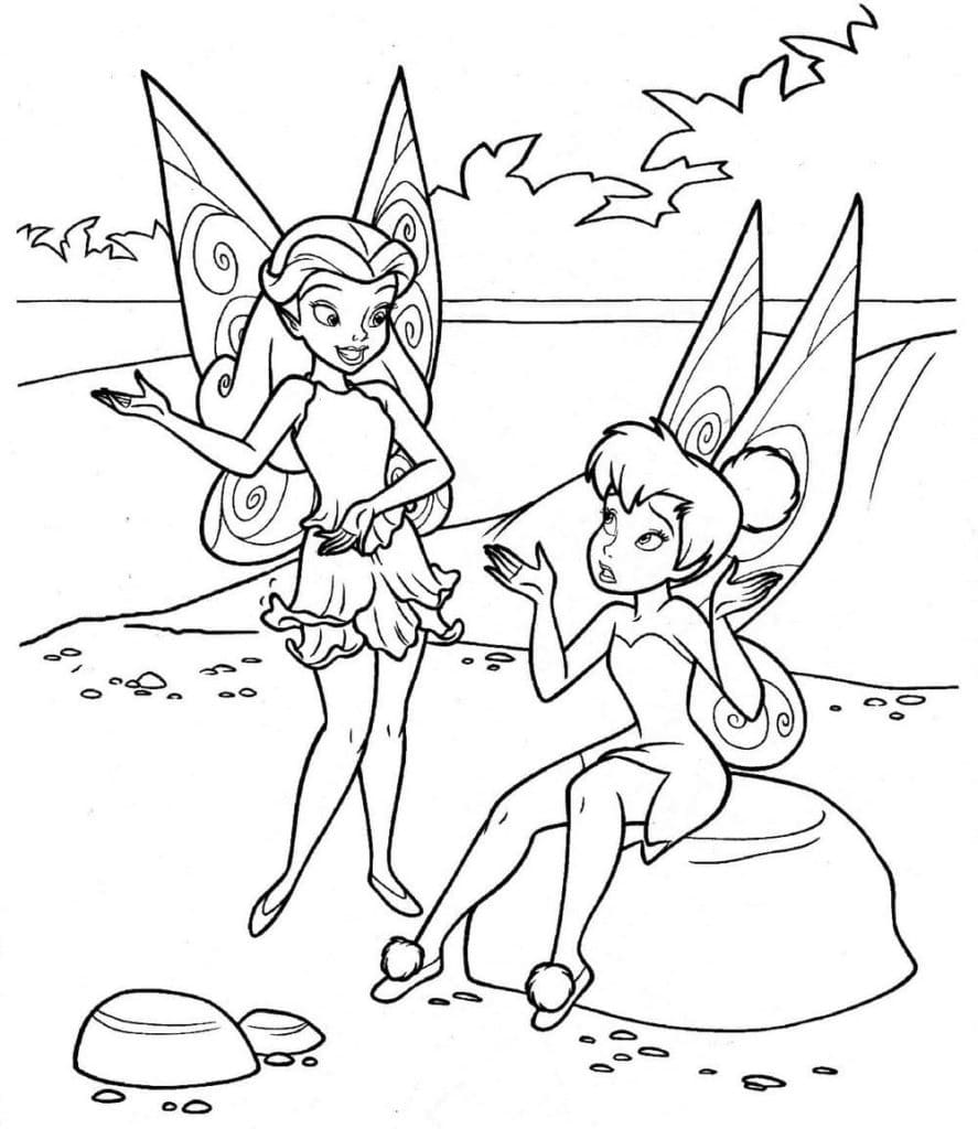 로제타와 팅커벨 coloring page