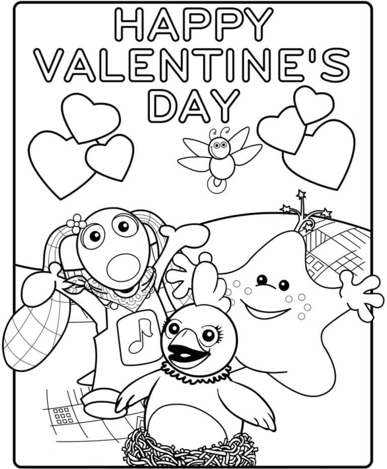 만화 발렌타인 카드 coloring page