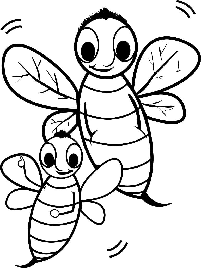 만화 꿀벌 coloring page