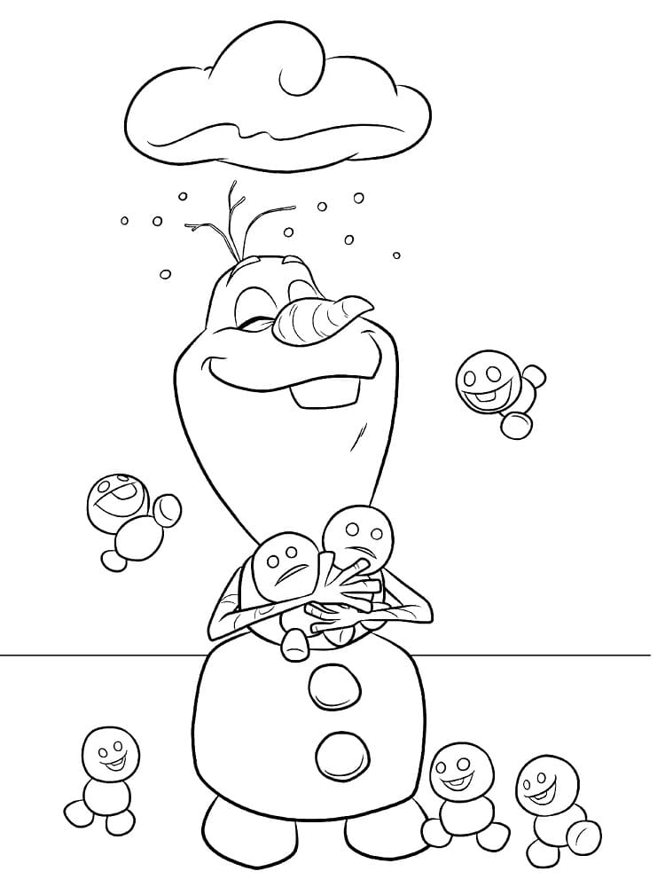 멋진 올라프 coloring page