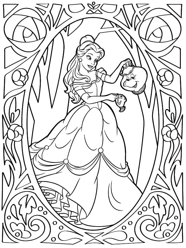 미녀와 야수의 벨 coloring page