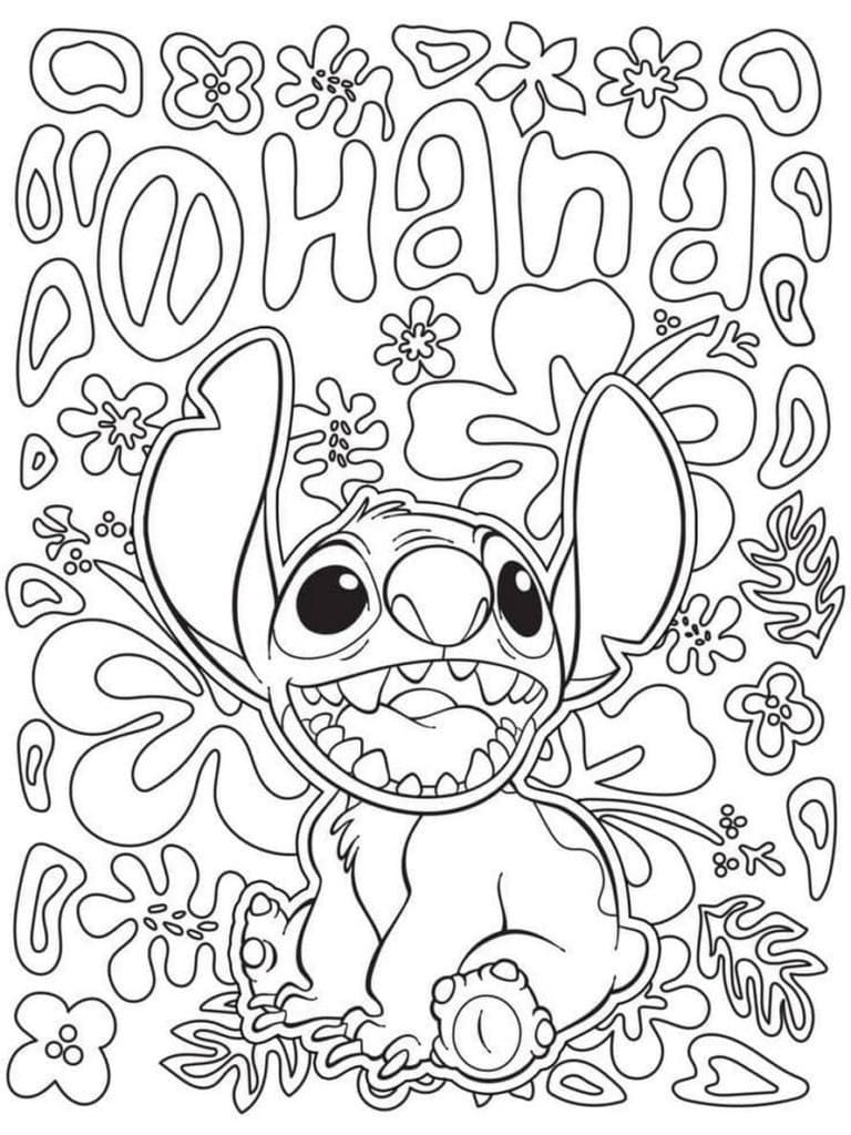 무료 인쇄 가능한 스티치 coloring page