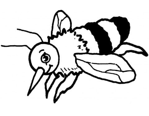 무료로 인쇄 가능한 귀여운 꿀벌 coloring page