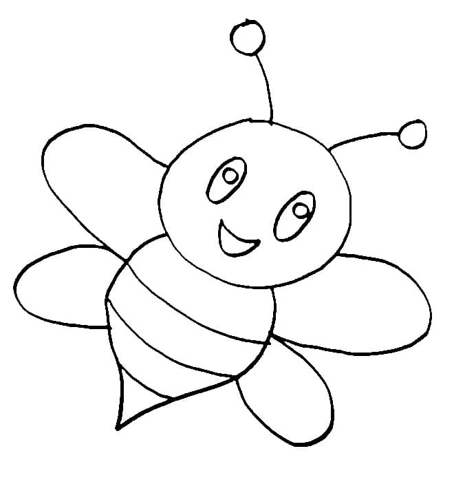 무료로 인쇄 가능한 꿀벌 coloring page