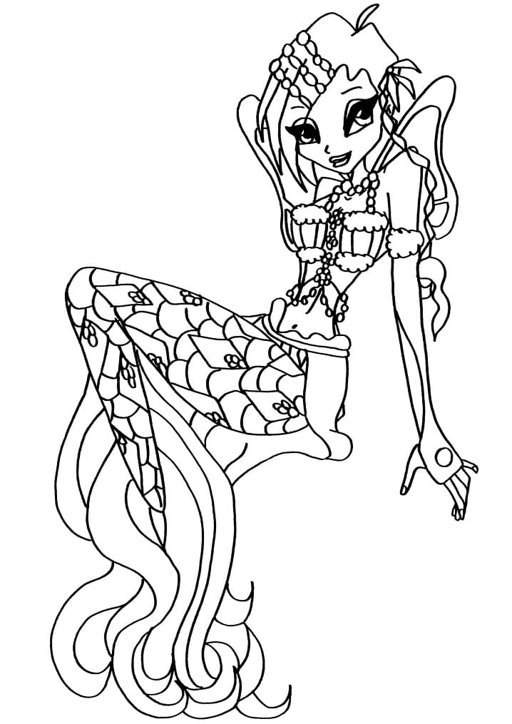 무료로 인쇄 가능한 윙스 클럽 테크나 coloring page