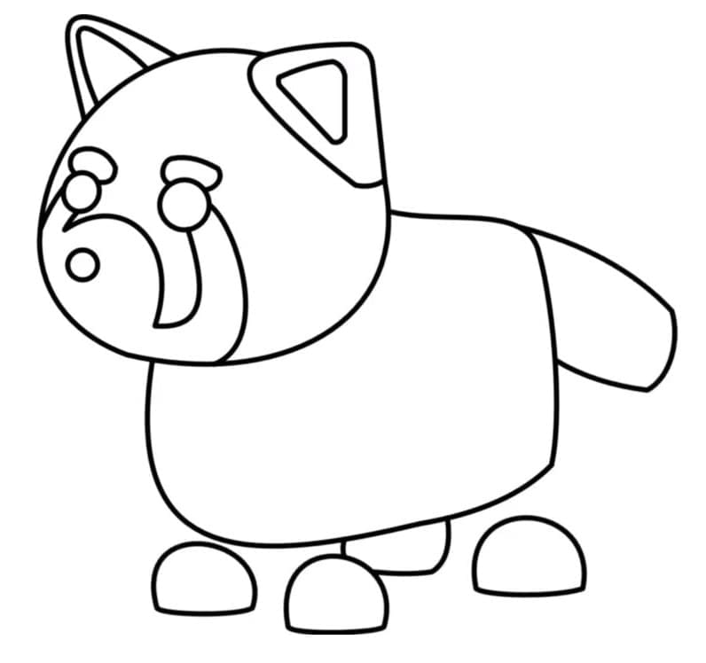 나를 입양해 주세요 레드 팬더 coloring page