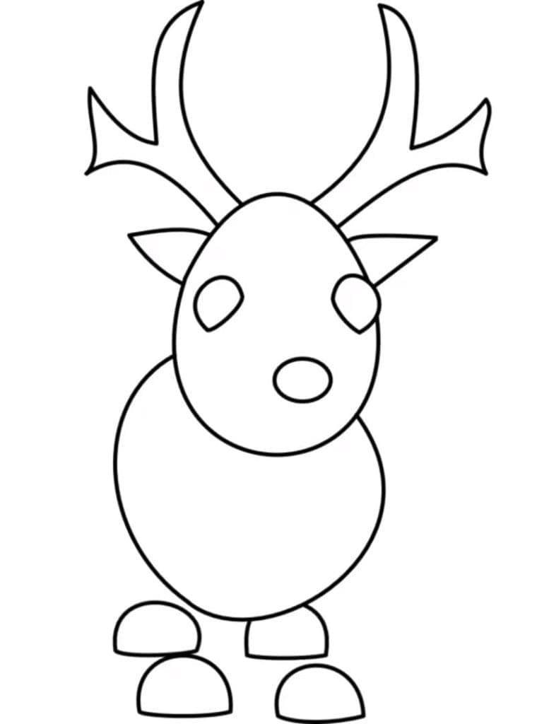 나를 입양해 주세요 순록 coloring page