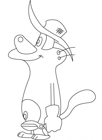 Oggy 무료 어린이용 coloring page