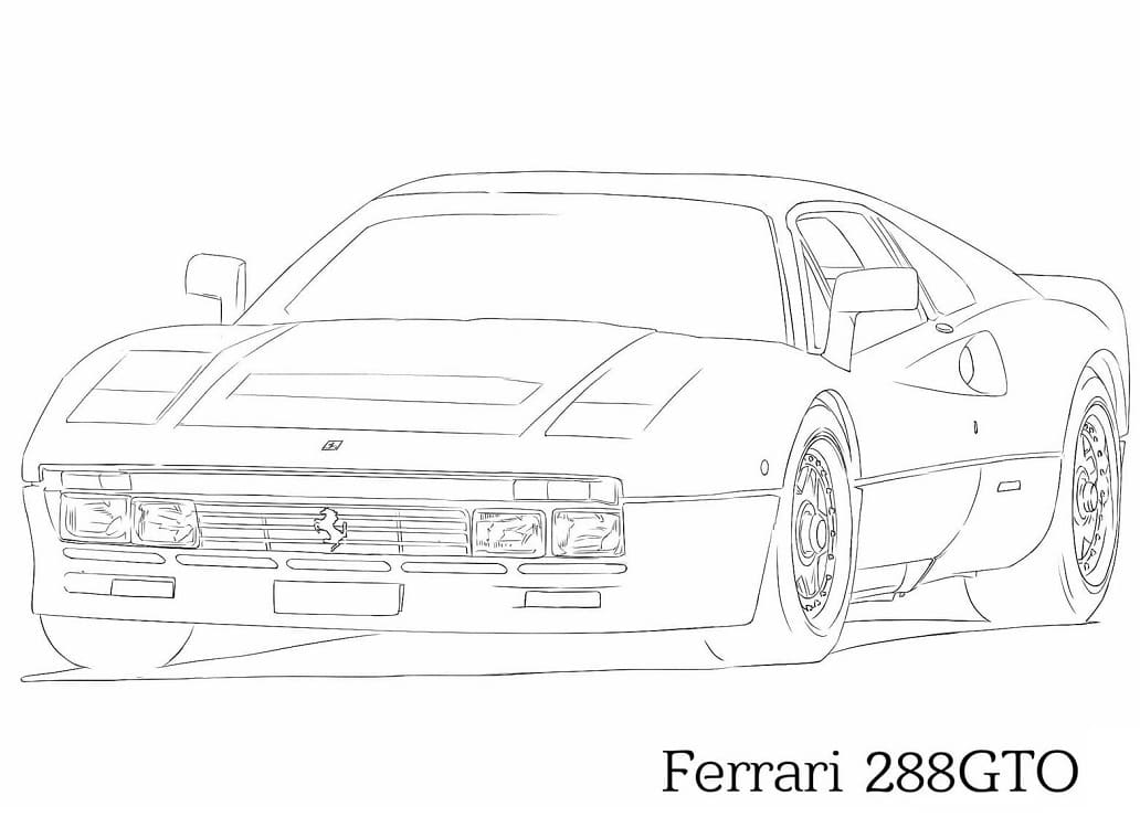 페라리 288 GTO coloring page