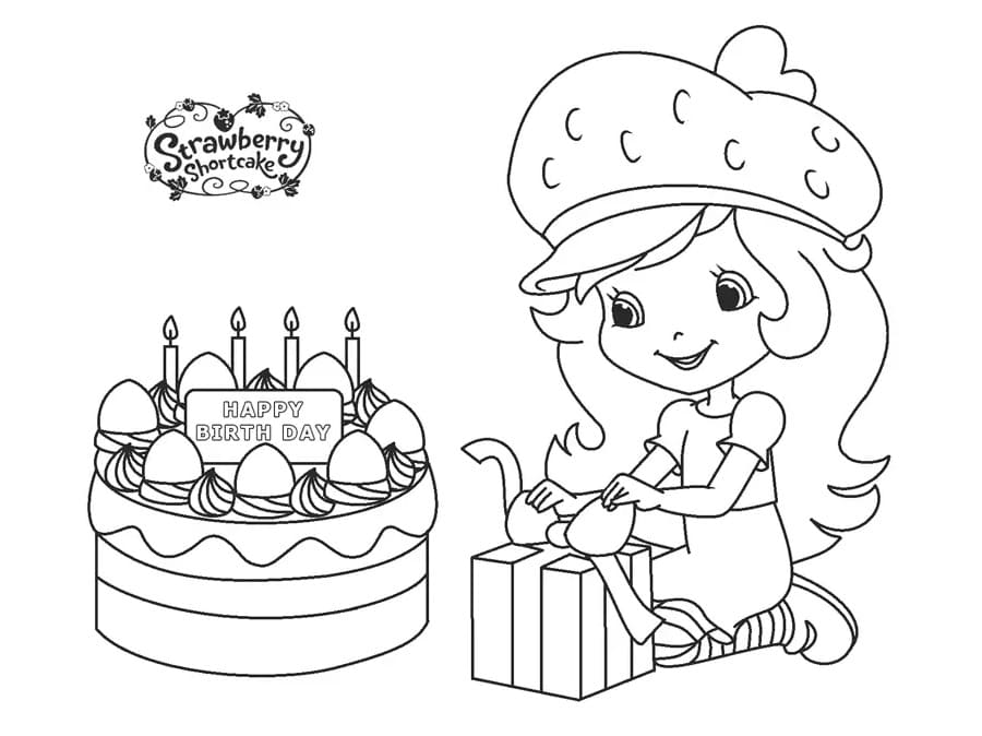생일 축하해요 딸기 쇼트케이크