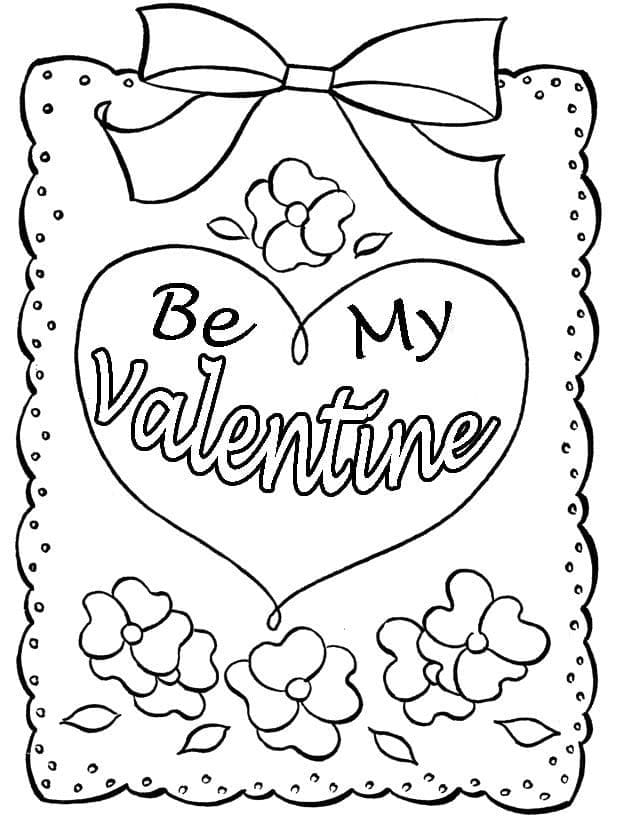 사랑 발렌타인 카드 coloring page