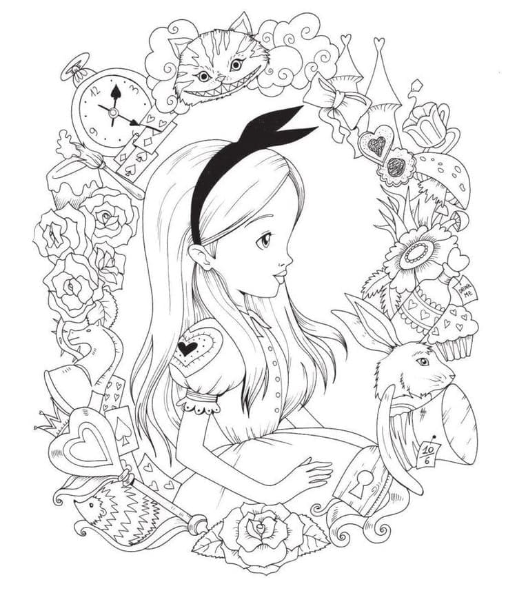 사랑스러운 앨리스 coloring page